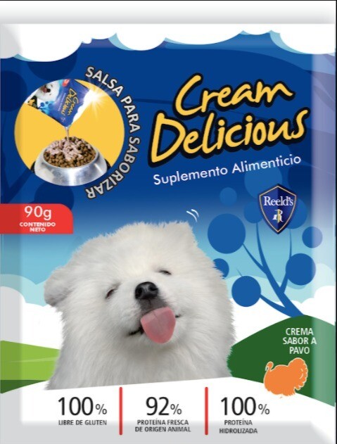 Cream Delicious Pavo para perro Sobre x 90 gramos