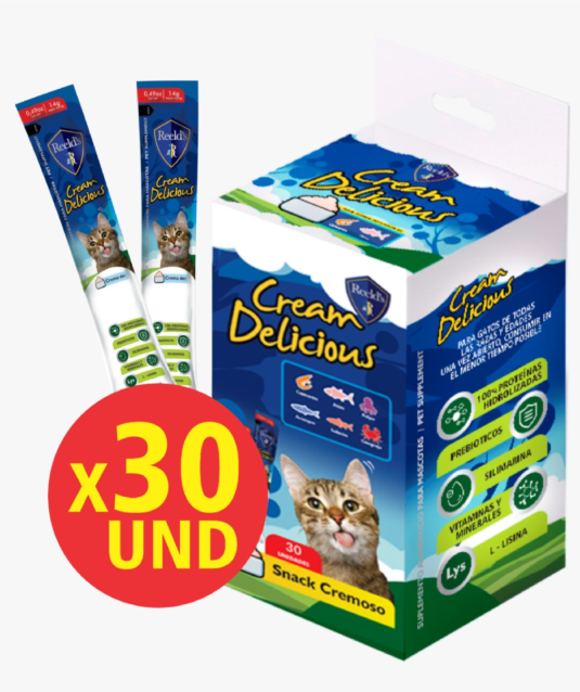 Cream Delicious surtido 6 sabores (Arenque, Salmón, Camarón, Atún, Pulpo y Cangrejo)  Caja x 30 unidades