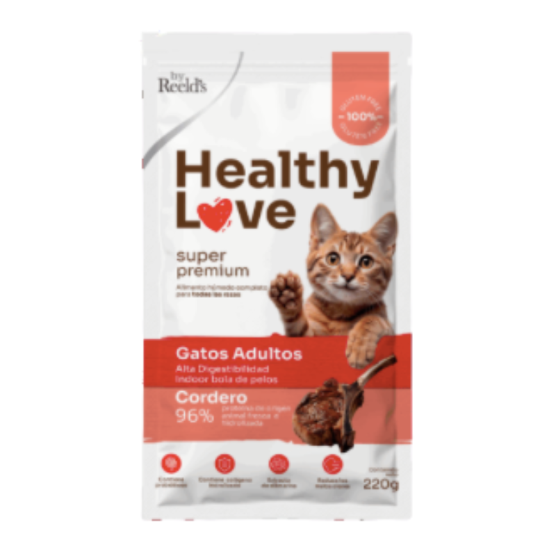 Healthy Love Gatos Adultos Cordero x 220 gramos