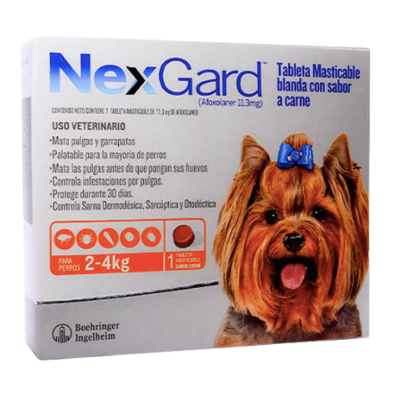 Nexgard S  (2 a 4 Kilos) Caja x 1 Tableta
