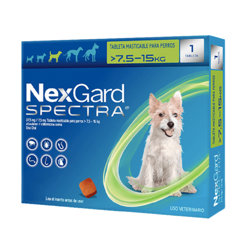 NexGard Spectra M (7,5 a 15 Kilos) Caja x 1 Tableta