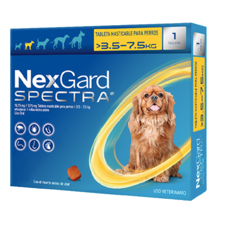 Nexgard Spectra S (3,5 a 7,5 Kilos) Caja x 1 Tableta