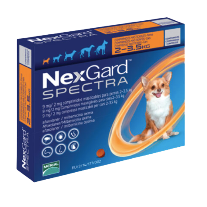 Nexgard Spectra XS (2 a 3,5 Kilos) Caja x 1 Tableta