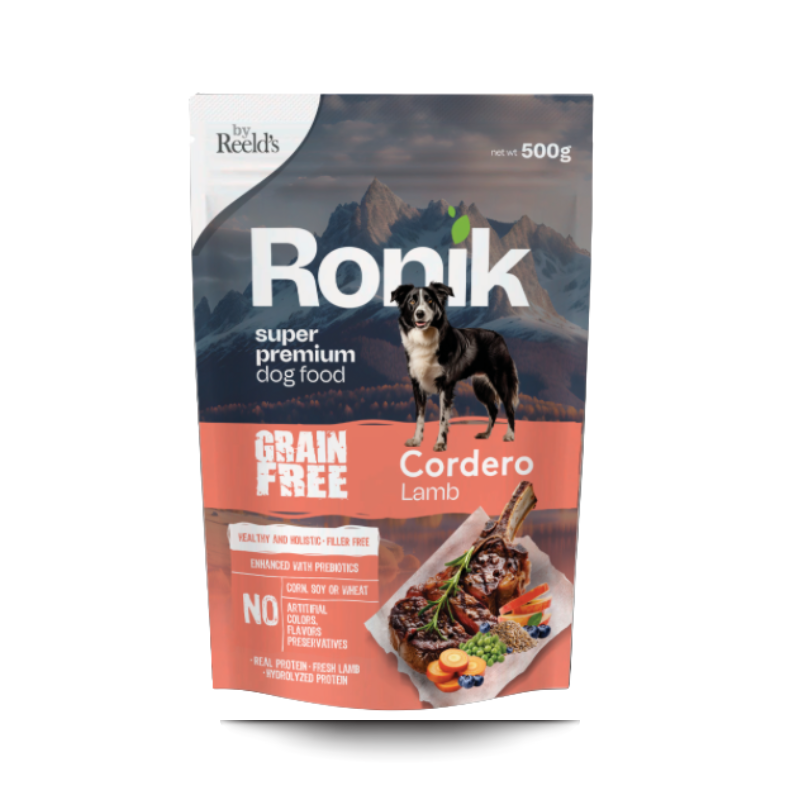 Ronik Grain Free Cordero Sobre x 500 gramos.
