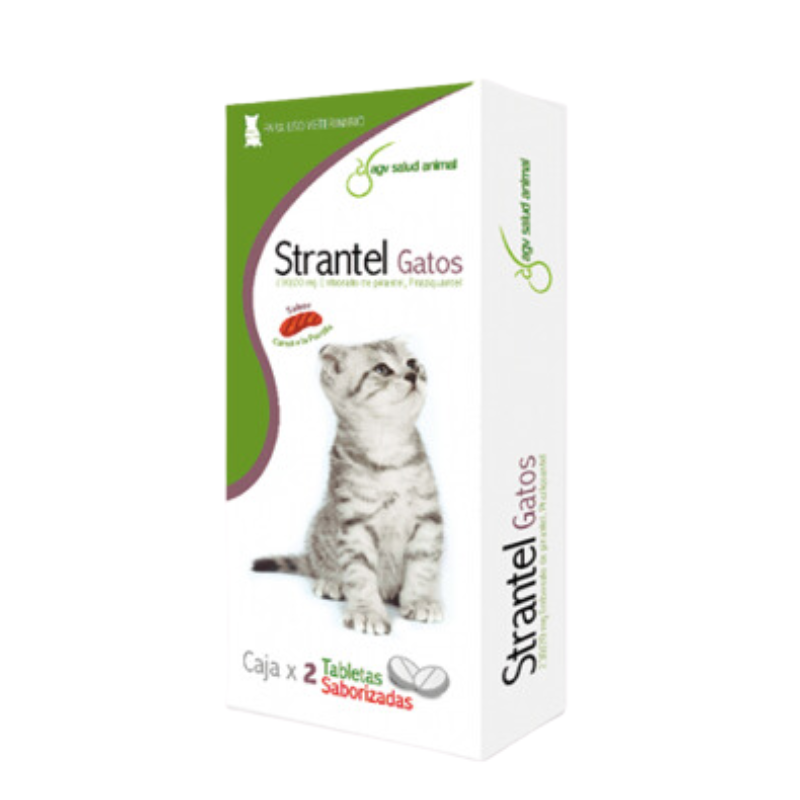 Strantel Gatos Caja x 2 tabletas