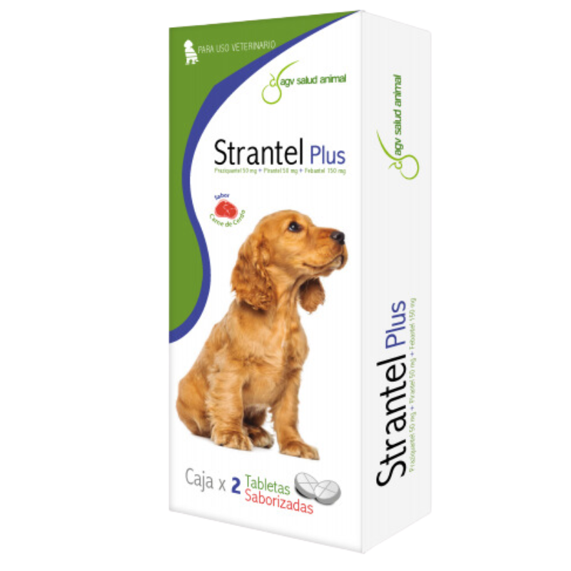 Strantel Plus Perros Caja x 2 tabletas